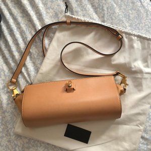 nude blush alexander wang pelican clutch crossbody